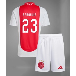 Ajax Steven Berghuis #23 Hemmakläder Barn 2024-25 Kortärmad (+ Korta byxor)